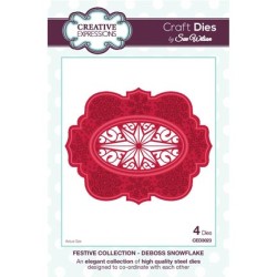 (CED3023)Craft Dies - Deboss Snowflake