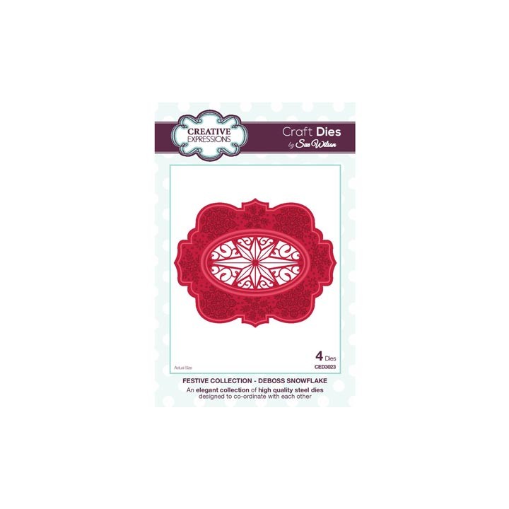 (CED3023)Craft Dies - Deboss Snowflake