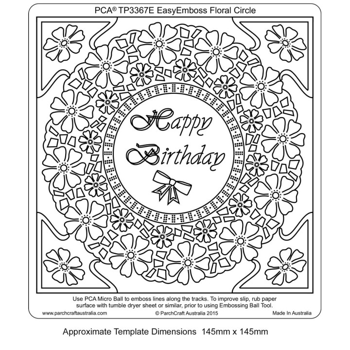 (TP3367E)EasyEmboss Floral Circle