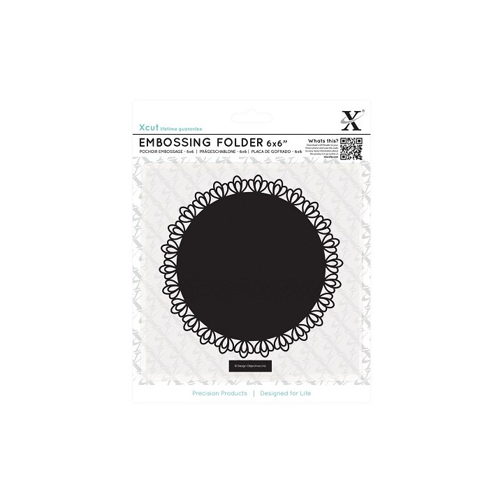(XCU515166)Xpress embossing folder 15 x 15cm Filigree Circle