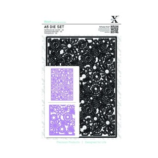 (XCU503227)Die Set A5 - Floral Filigree Background (1Pcs)