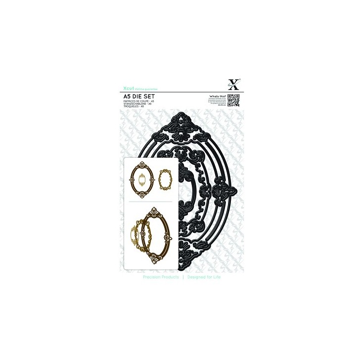 (XCU503251)Die Set A5 - Ornate Frames Oval (3Pcs)