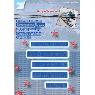 (6002/2051)Cutting & Embossing stencil NL tekst Kerst