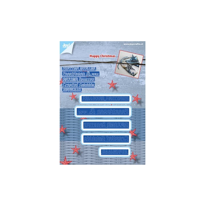 (6002/2051)Cutting & Embossing Schablone NL tekst Weihnachten