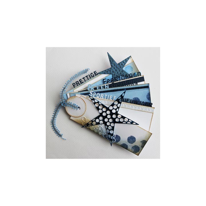 (6002/2051)Cutting & Embossing Schablone NL tekst Weihnachten