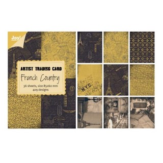 (6011/0403)Paper bloc ATC, 8.5x6cm - French Country