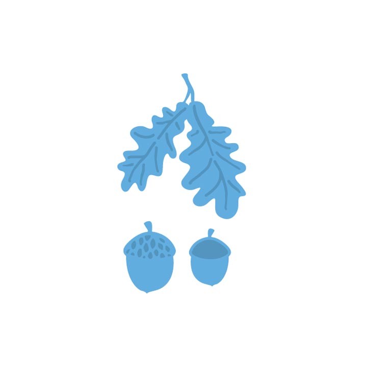 (LR0373)Creatables - Acorn with leaf