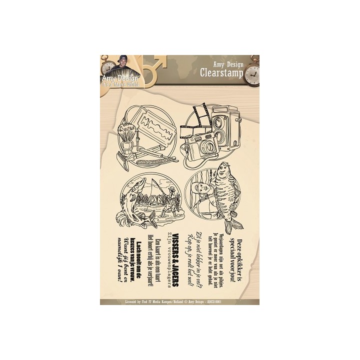 (ADCS10001)Clearstamp - Amy Design - Its a Mans World