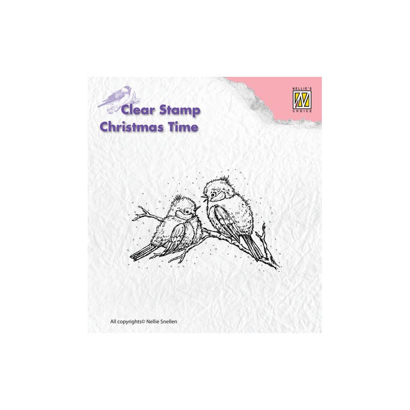 (CT015)Nellie's Choice Clear Stamp Christmas time Christmas bird