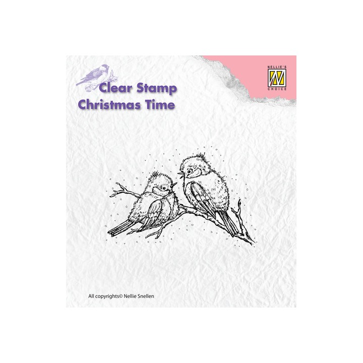 (CT015)Nellie's Choice Clear Stamp Christmas time Christmas bird