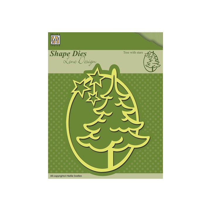 (SDL010)Nellie`s Choice Shape Dies Christmas Tree with stars