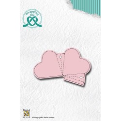 (WPD001)Nellie`s Choice Wrapping Dies gift box-1 heart