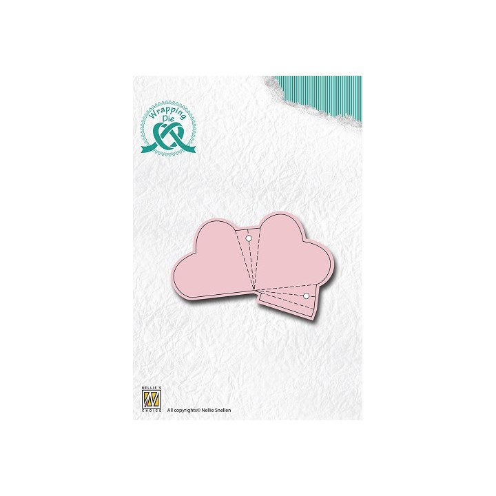 (WPD001)Nellie`s Choice Wrapping Dies gift box-1 heart