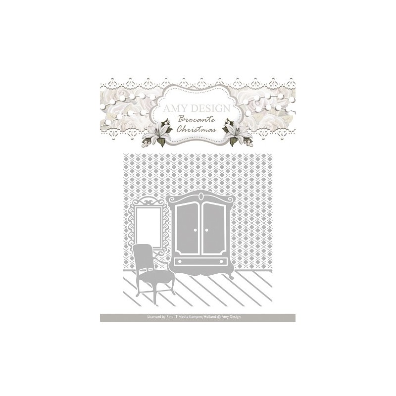 (ADEMB10003)Embossing Folder - Amy Design - Brocante Christmas (ADEMB10003)Embossing Folder - Amy Design - Brocante Christmas