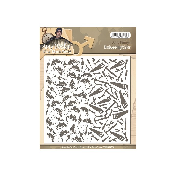(ADEMB10002)Embossing Folder - Amy Design - Its a Mans World