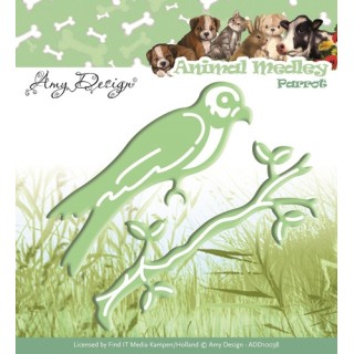 (ADD10038)Die - Amy Design - Animal Medley - Parrot