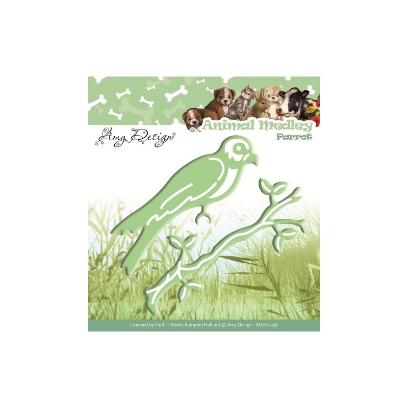 (ADD10038)Die - Amy Design - Animal Medley - Parrot