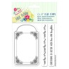 (PMA907236)4 x 4 Clear Stamp (3pcs) - Folk Floral - Tag
