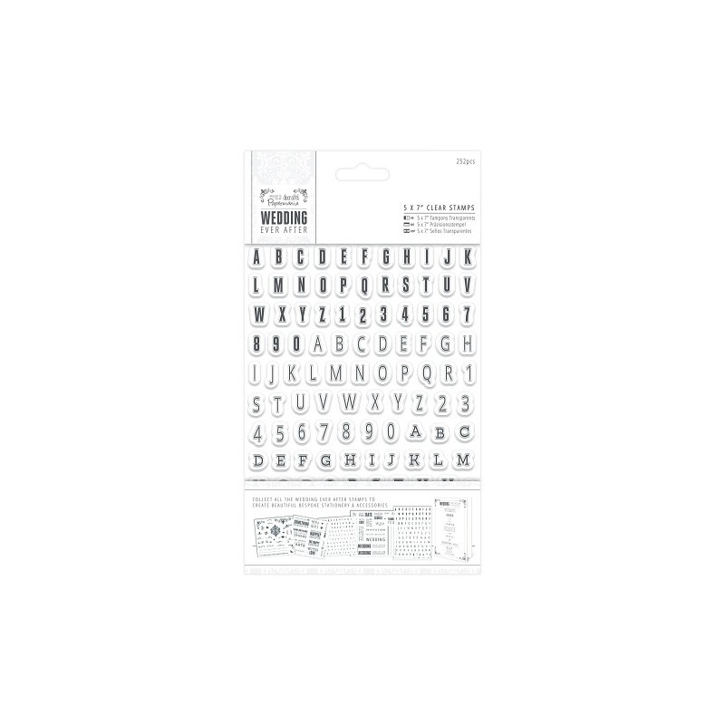 (PMA158900)5 x 7 Clear Stamps (252pcs) - Alphas & Numbers