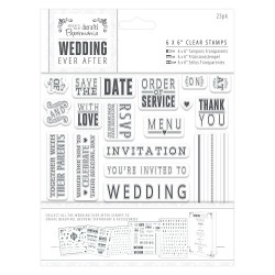(PMA158901)6 x 6 Clear Stamps - Sentiments
