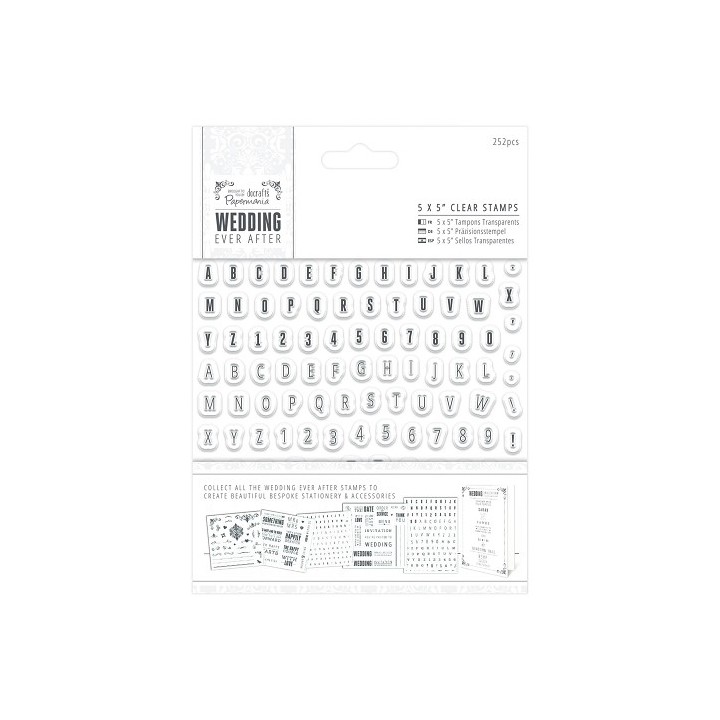 (PMA158902)5 x 5 Clear Stamps - Mini Alphas & Numbers