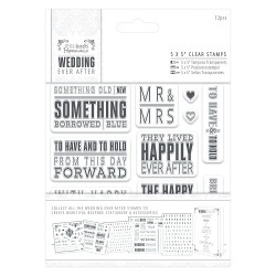 (PMA158903)5 x 5 Clear Stamps - Topper Sentiments