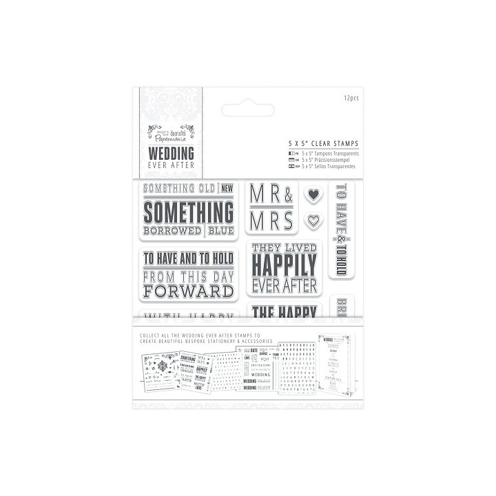 (PMA158903)5 x 5 Clear Stamps - Topper Sentiments