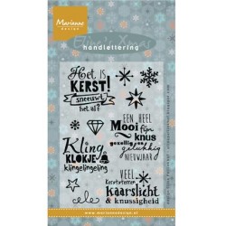 (ec0157)Clear Stamp Eline's handlettering Kerst NL