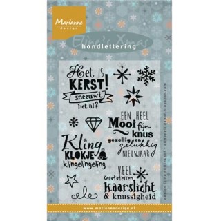 (ec0157)Clear Stamp Eline's handlettering Kerst NL