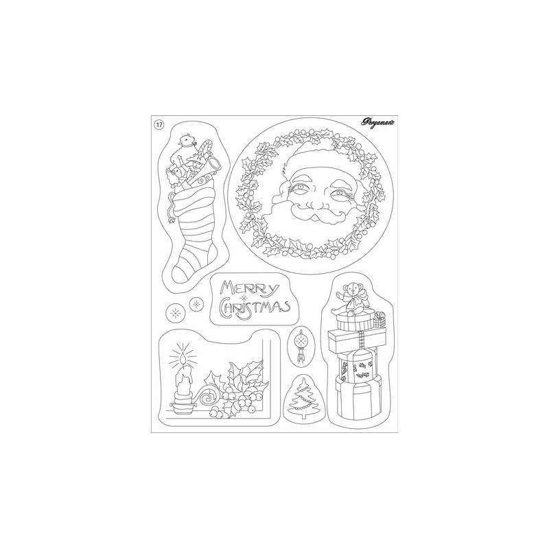 Pergamano Clear stamps Santa Claus & gifts (41917)