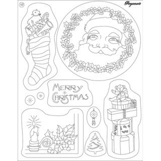 Pergamano Tampons Clear Père Noël et cadeaux (41917)