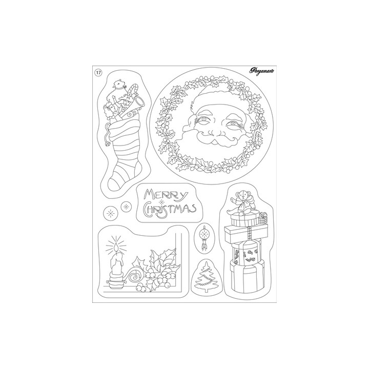 Pergamano Clear stempels Kerstman & cadeautjes (41917)