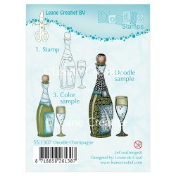 (55.1307)Doodle clear stamp Champagne
