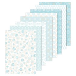 (51.1406)Paperset A5 16 sheet Snowflakes blue