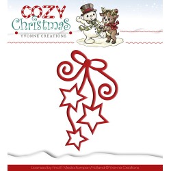 (YCD10039)Yvonne Creations die Cozy Christmas Hanging Stars