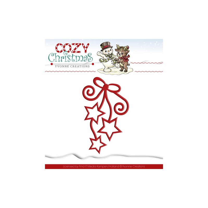 (YCD10039)Yvonne Creations die Cozy Christmas Hanging Stars