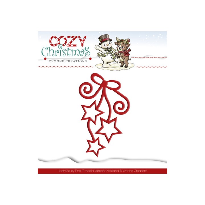 (YCD10039)Yvonne Creations die Cozy Christmas Hanging Stars