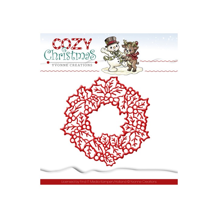 (YCD10035)Yvonne Creations die Cozy Christmas Wreath