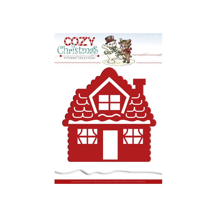 (YCD10034)Yvonne Creations die Cozy Christmas Gingerbread House
