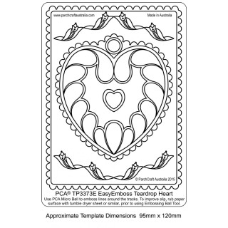 (TP3373E)EasyEmboss Teardrop Heart