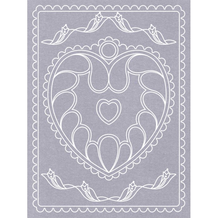 (TP3373E)EasyEmboss Teardrop Heart