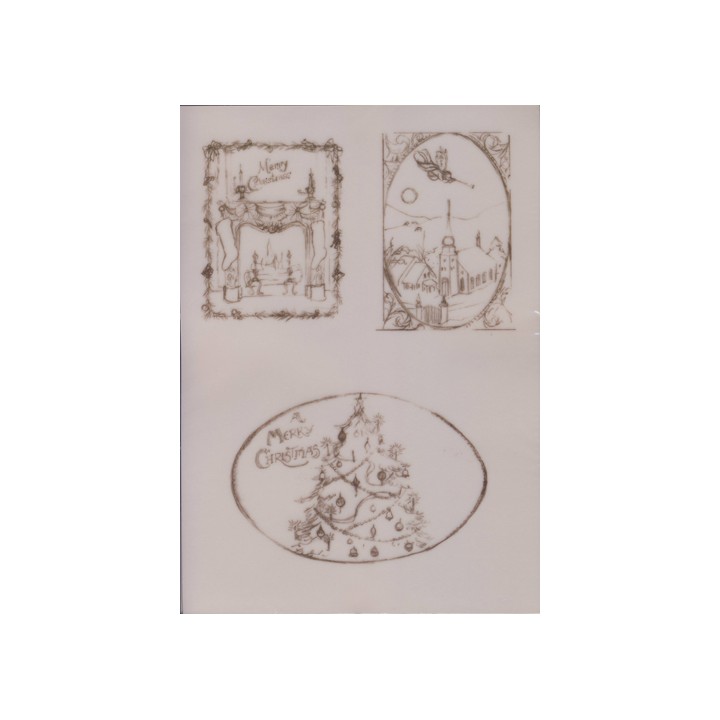 Pergamano Victorian Christmas eve, Santa lines 1S (61830)