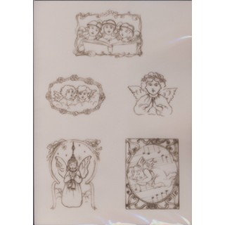 Pergamano Victorian Christmas angels 1S (61829)