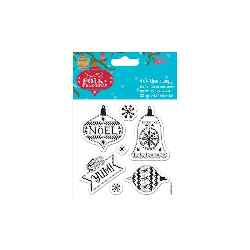 (PMA907952)4 x 4 Clear Stamp - Folk Christmas - Yum
