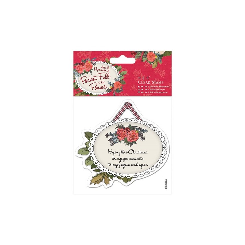 (PMA907955)4 x 4 Clear Stamp - Pocket Full of Posies - Hanging T