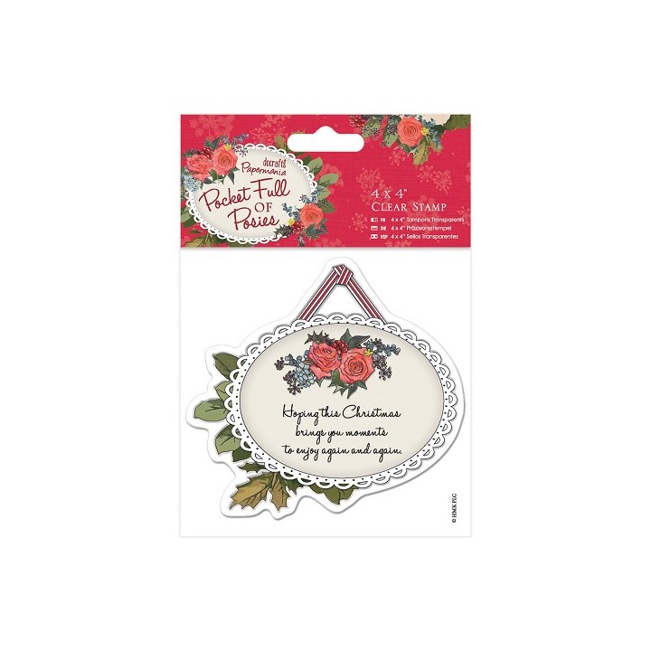 (PMA907955)4 x 4 Clear Stamp - Pocket Full of Posies - Hanging T