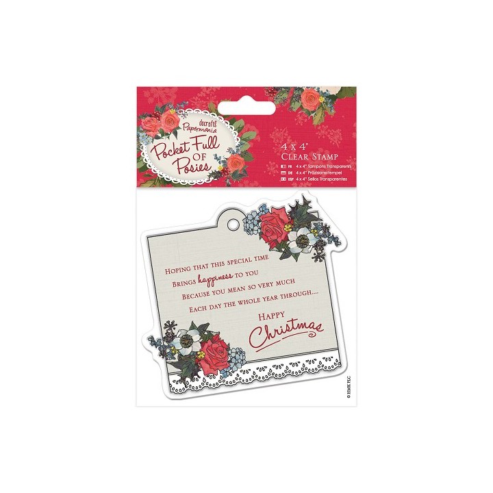 (PMA907957)4 x 4 Clear Stamp - Pocket Full of Posies - Sentiment