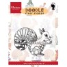 (EWS2214)Clear stamp Doodle Squirrel
