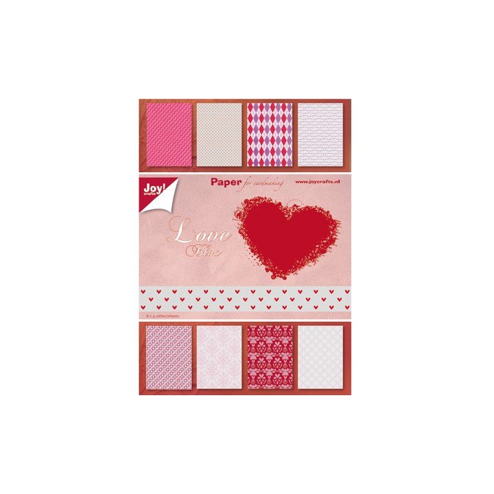 (6011/0082)Papier bloc 15X21 cm Valentine