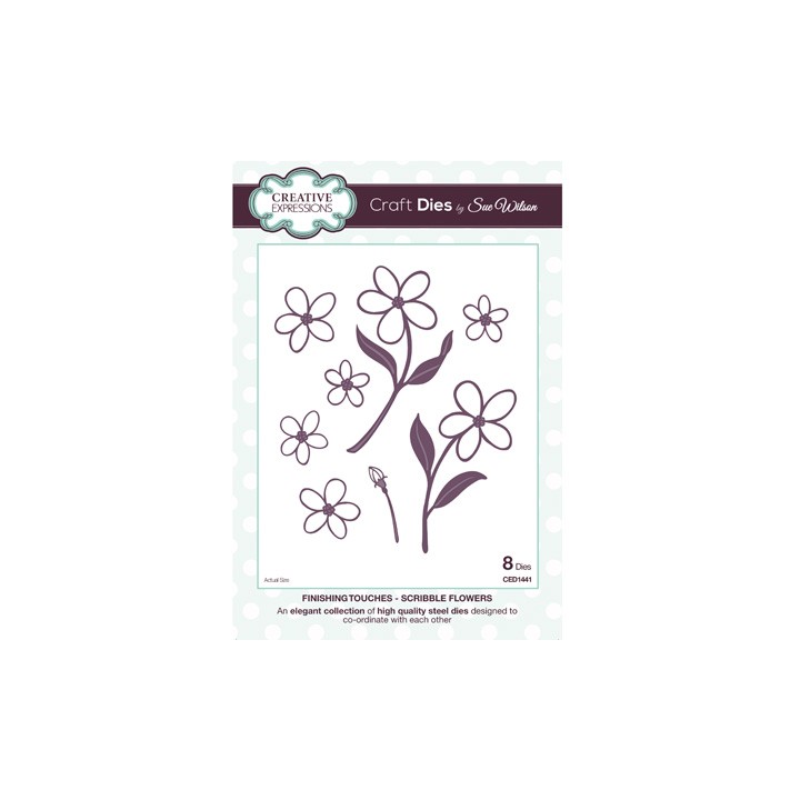 (CED1441)Craft Dies - Scribble Flowers